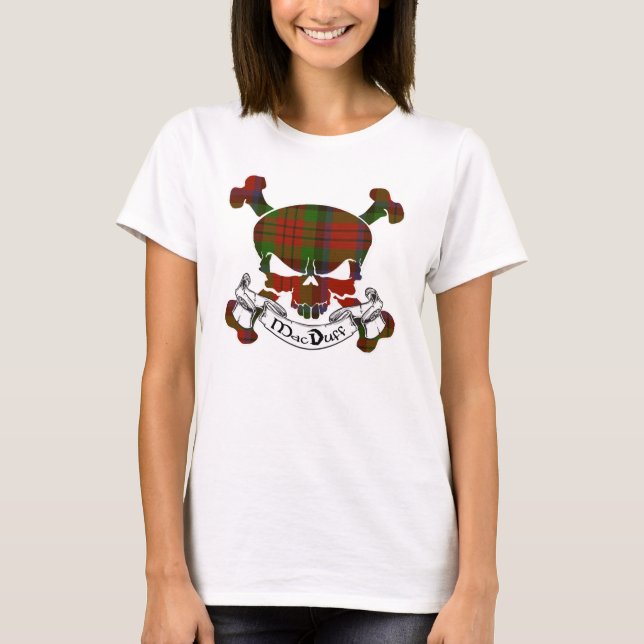 MacDuff Tartan Skull Tee Shirt (Framsida)
