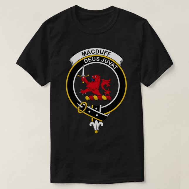 MacDuff Vapensköld Tartan Klan Scottish Klan T Shirt (Design framsida)