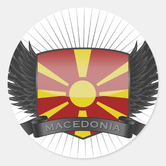 MACEDONIA RUNT KLISTERMÄRKE (Framsida)