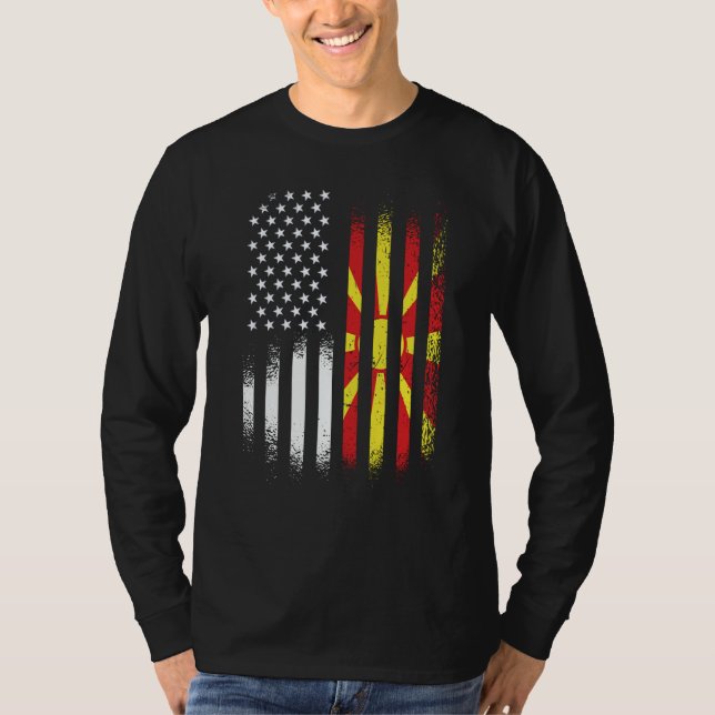 Macedonian American Heritage Month Macedonia Patri T Shirt (Framsida)