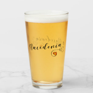 Macedonian flaggahjärtadesign, Makedonien Glaskopp
