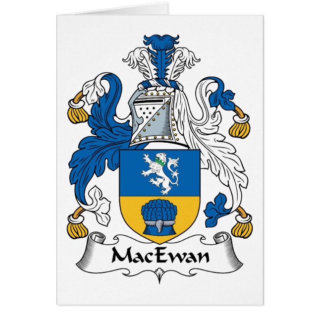 MacEwan familjvapensköld Hälsningskort (Framsidan)