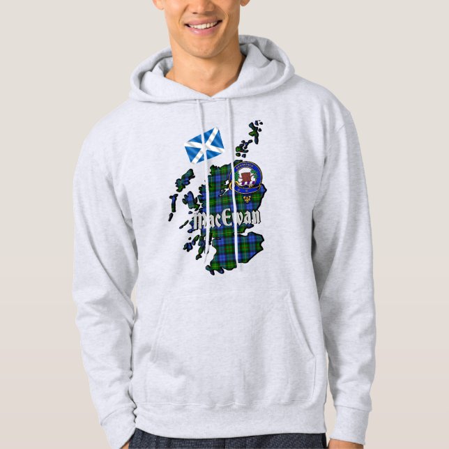 MacEwan Klan Badge Vuxen Hoodie (Framsida)