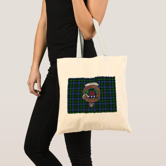 MacEwan/MacEwen Klan Badge Tartan Tote Tygkasse (Framsida (produkt))