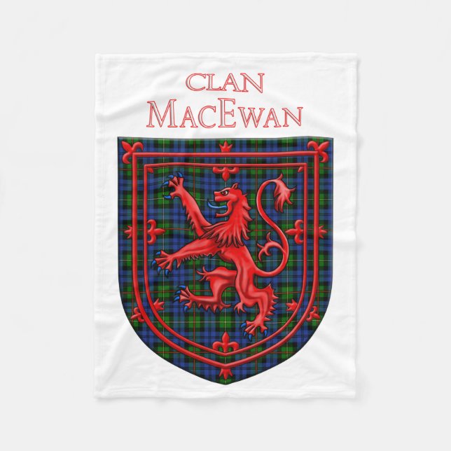 MacEwan Tartan Scottish Play Lejon Rampant Fleecefilt (Framsidan)
