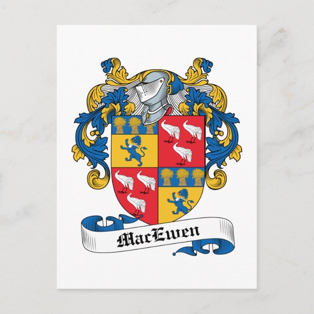 MacEwen Family Crest Vykort (Framsida)