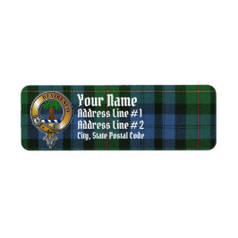 MacEwen Tartan & Badge Returadress Etikett