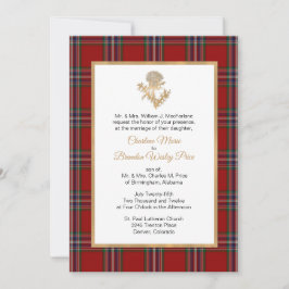MacFarland Tartan Play Thistle Bröllopsbjudan Inbjudningar