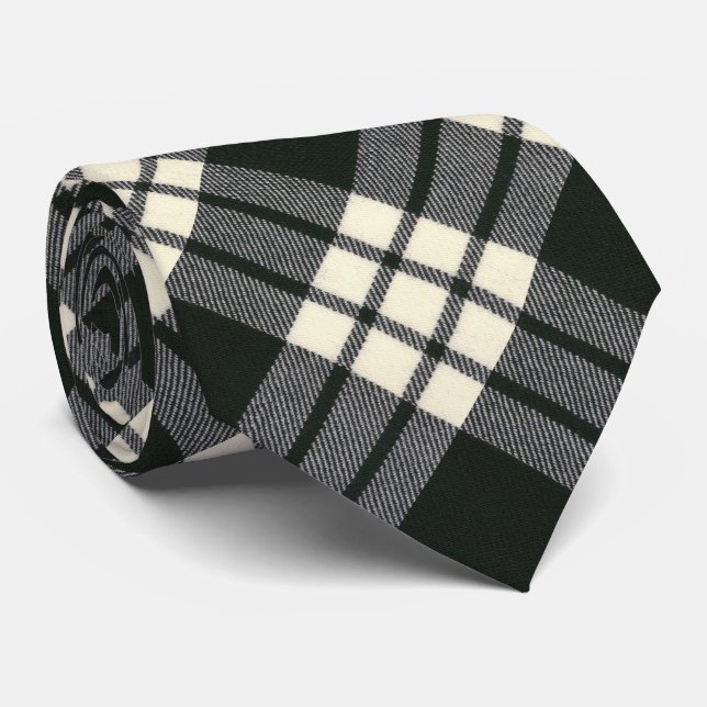 MacFarlane Black and White Modern Tartan Slips (Rullad)