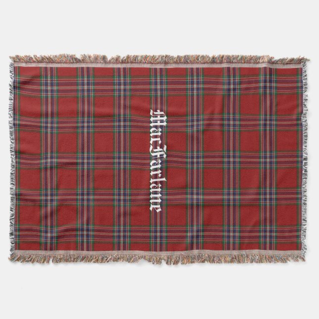 MacFarlane Klan Tartan Play Anpassningsbar Throw B Mysfilt (Framsidan)