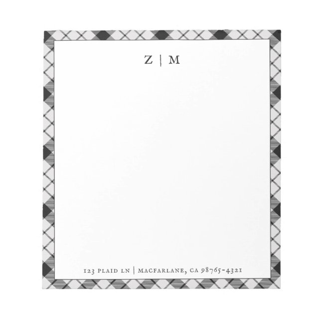 MacFarlane Klan Tartan Play Mönster Anteckningsblock (Framsida)