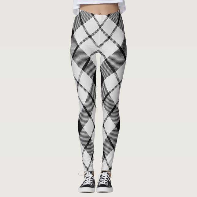 MacFarlane Plaid Tartan Scottish Klan Mönster Leggings (Framsida)