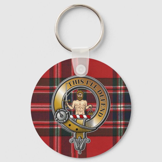 MacFarlane Tartan & Badge Nyckelring (Framsida)