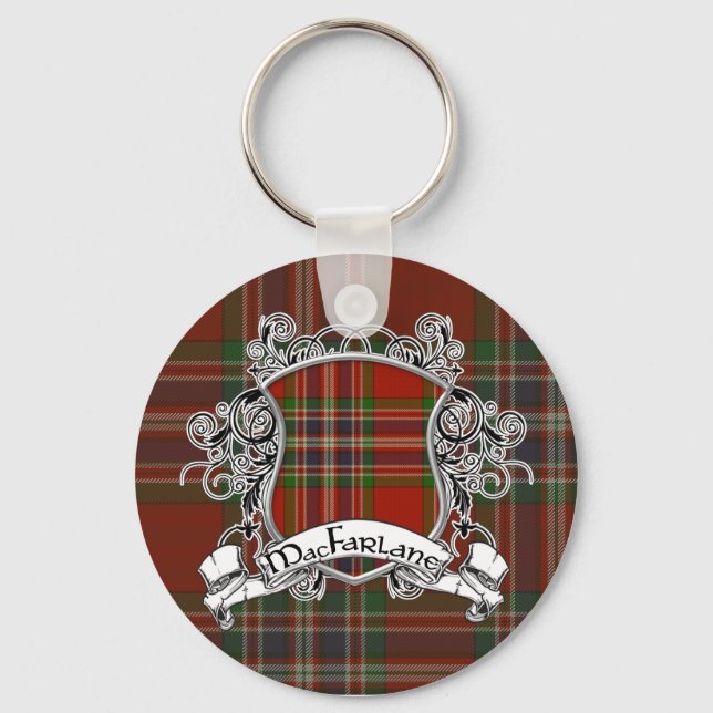MacFarlane Tartan Shield Nyckelring (Framsida)