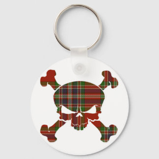 MacFarlane Tartan Skull, ingen banderoll Nyckelring