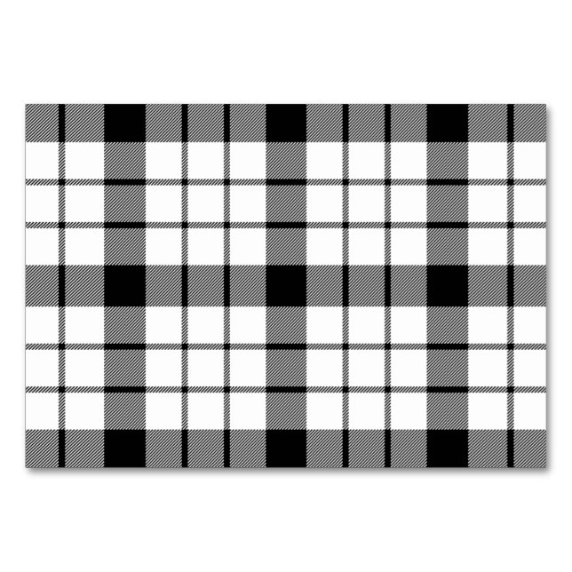 MacFarlane tartan svartvit plaid Bordsnummer (Framsidan)