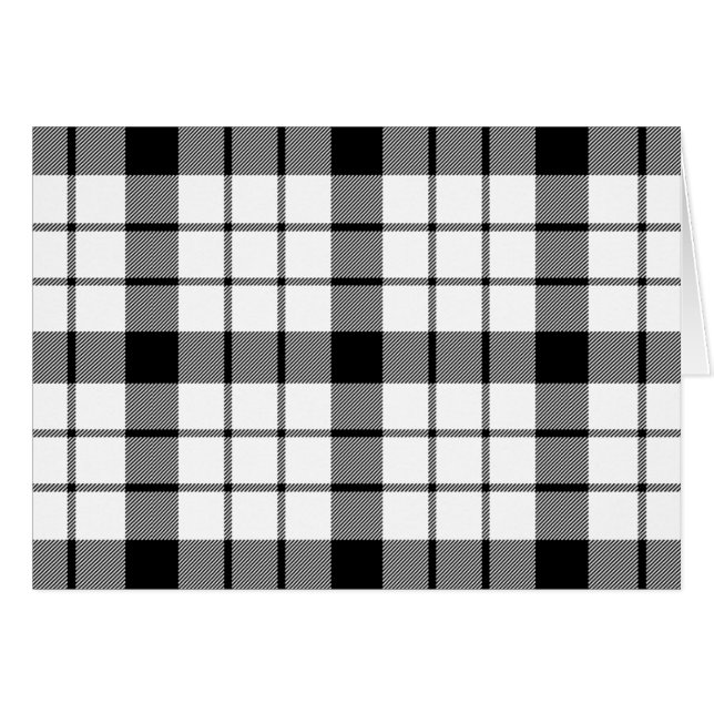MacFarlane tartan svartvit plaid OBS Kort (Framsidan Horizontal)