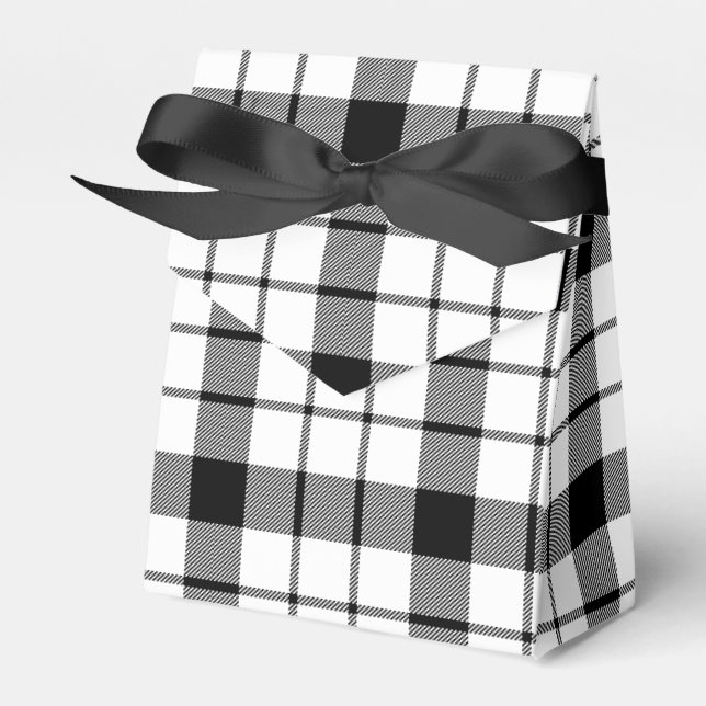 MacFarlane tartan svartvit plaid Presentaskar (Framsidan Sidan)