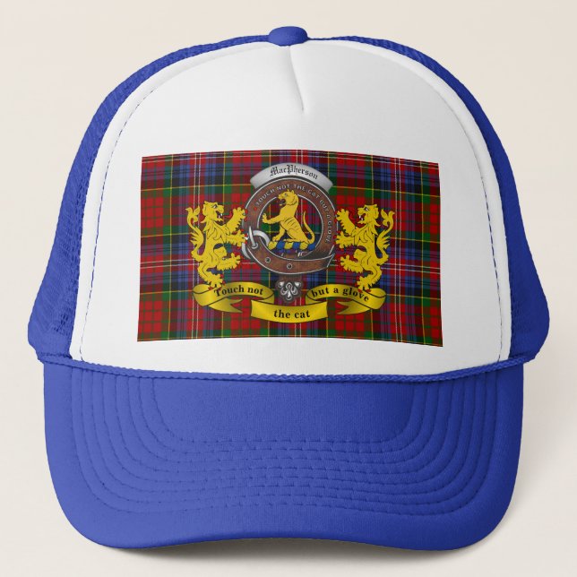 Macferson Scottish Tartan & Badge Truckerkeps (Framsida)
