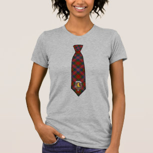 Macferson Tartan Necktie T-Shirt w/Badge Women's