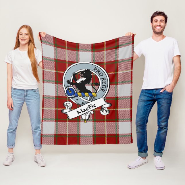 MacFie Clan Märke Tartan Plaid Fleecefilt (På plats)