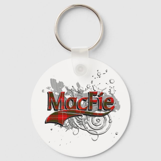 MacFie Tartan Grunge Nyckelring (Framsida)