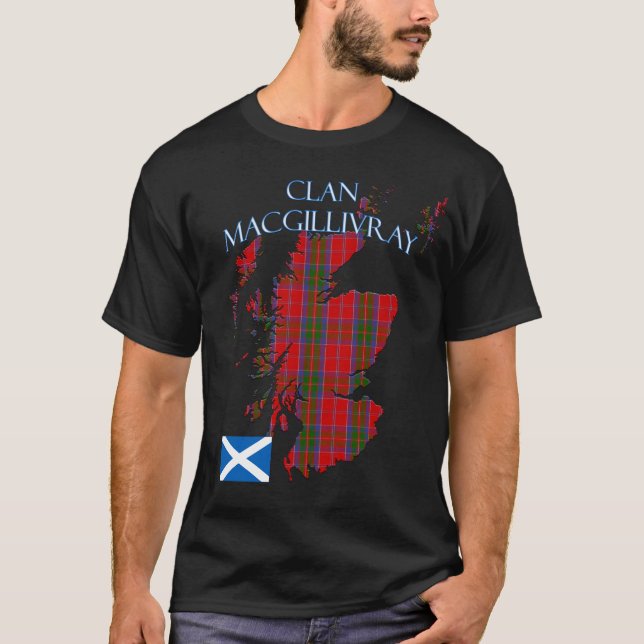 MacGillivray Scottish Klan Tartan Scotland T Shirt (Framsida)