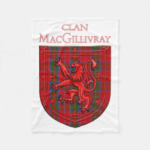 MacGillivray Tartan Scottish Play Lejon Rampant Fleecefilt