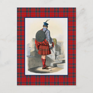 MacGillivray Vintage Illustration Tartan Ram Vykort