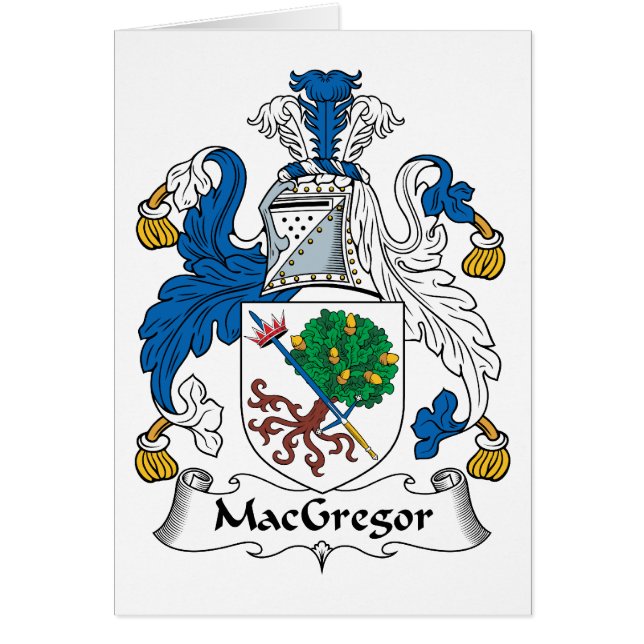 MacGregor familjvapensköld Hälsningskort (Framsidan)