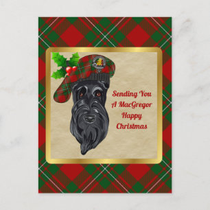 MacGregor Klan Badge & Tartan Julvykort Vykort