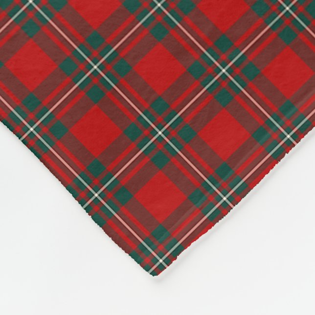 MacGregor Klan Red and Forest Grönt Tartan Fleecefilt (Hörn)