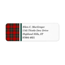 MacGregor Klan Red and Forest Grönt Tartan