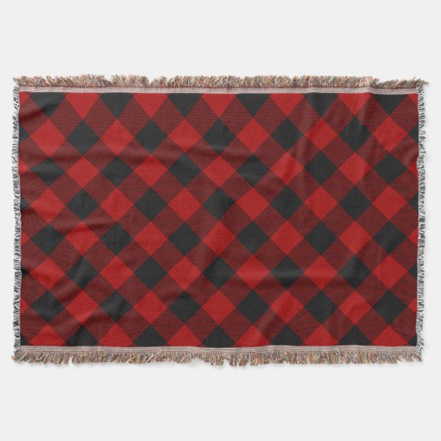 MacGregor Rob Roy Röd Buffalo-ruta Filt (Framsidan)
