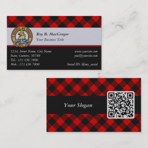 MacGregor Rob Roy Tartan Affärskort Visitkort