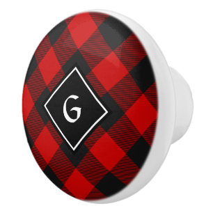 MacGregor Rob Roy Tartan Ceramic Knob Knopp