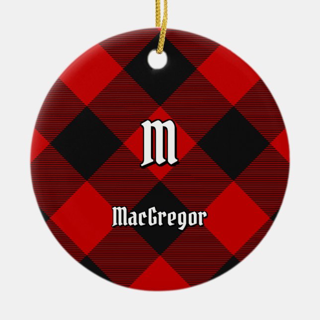 MacGregor Rob Roy Tartan Ceramic Ornament (Framsidan)
