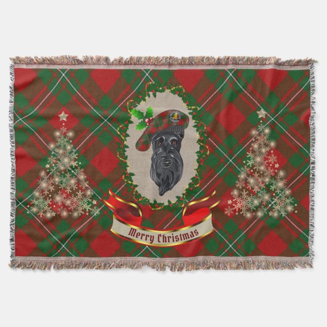 MacGregor Scottie Hund jul Filt (Framsidan)