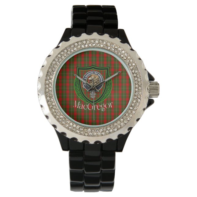 MacGregor Scottish Clan Tartan & Crest Armbandsur (Framsida)