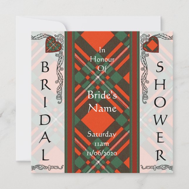 MacGregor Scottish Tartan Inbjudningar (Framsida)