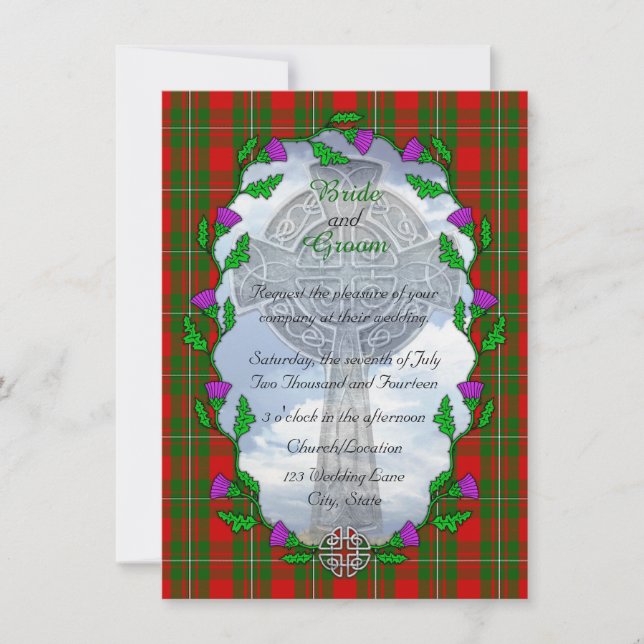 MacGregor Scottish Wedding-inbjudan Inbjudningar (Framsida)