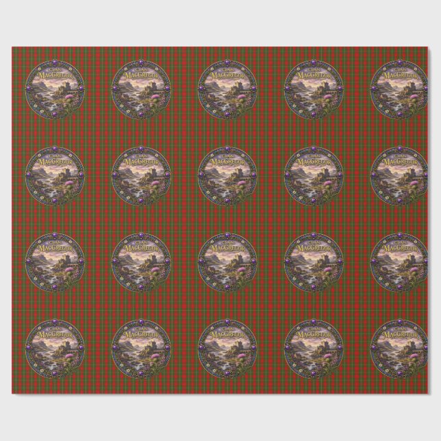 MacGregor skotsk klan tartan Presentpapper (Platt)