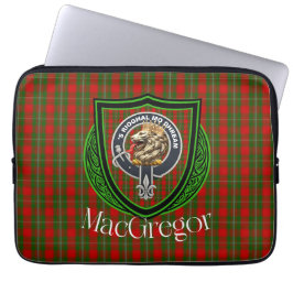 MacGregor skotska klan tartan och vapensköld Laptop Fodral