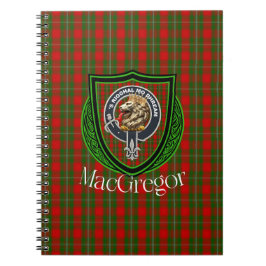 MacGregor skotska klan tartan & vapen Anteckningsbok