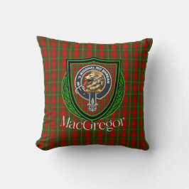 MacGregor skotska klan tartan & vapen Kudde