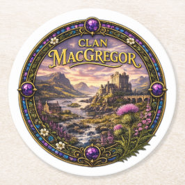 MacGregor skotska klanen Underlägg Papper Rund