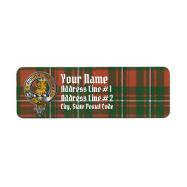 MacGregor Tartan & Badge Returadress Etikett