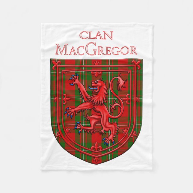 MacGregor Tartan Scottish Play Lejon Rampant Fleecefilt (Framsidan)