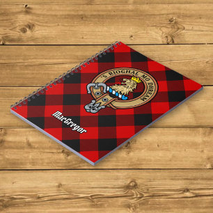 MacGregor Vapensköld över Rob Roy Tartan Anteckningsbok