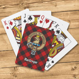 MacGregor Vapensköld över Rob Roy Tartan-betalkort Casinokort